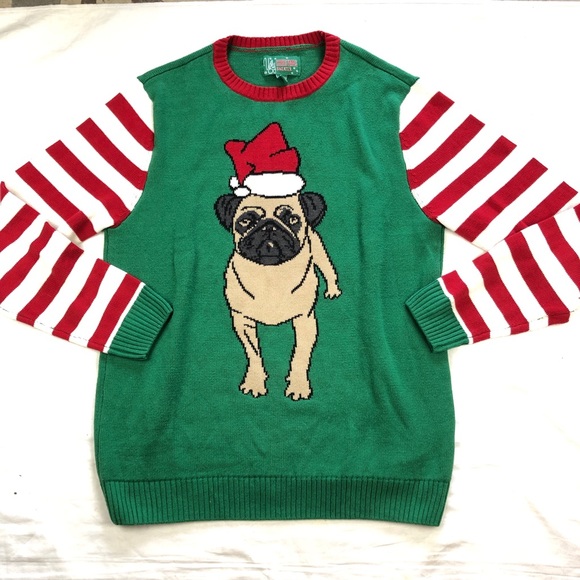 pug holiday sweater